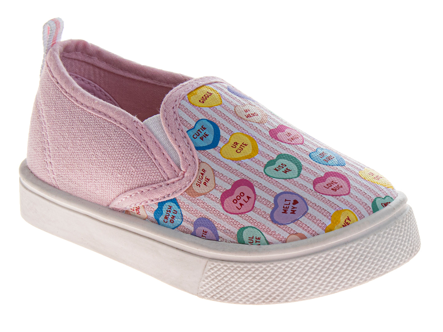 Sweethearts Conversation Hearts SlipOn Shoes Girls  Sweet Style Adorable Easy On/Off Casual Comfort NoLace Design (Toddler)