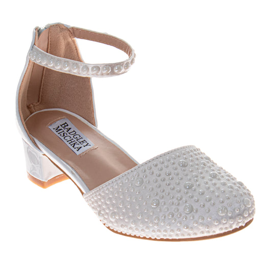Badgley Mischka Ankle Strap Dress Shoes Girls'  Elegant Sparkle Formal Occasion Comfort Fit Secure Fit (Toddler / Little Kid)