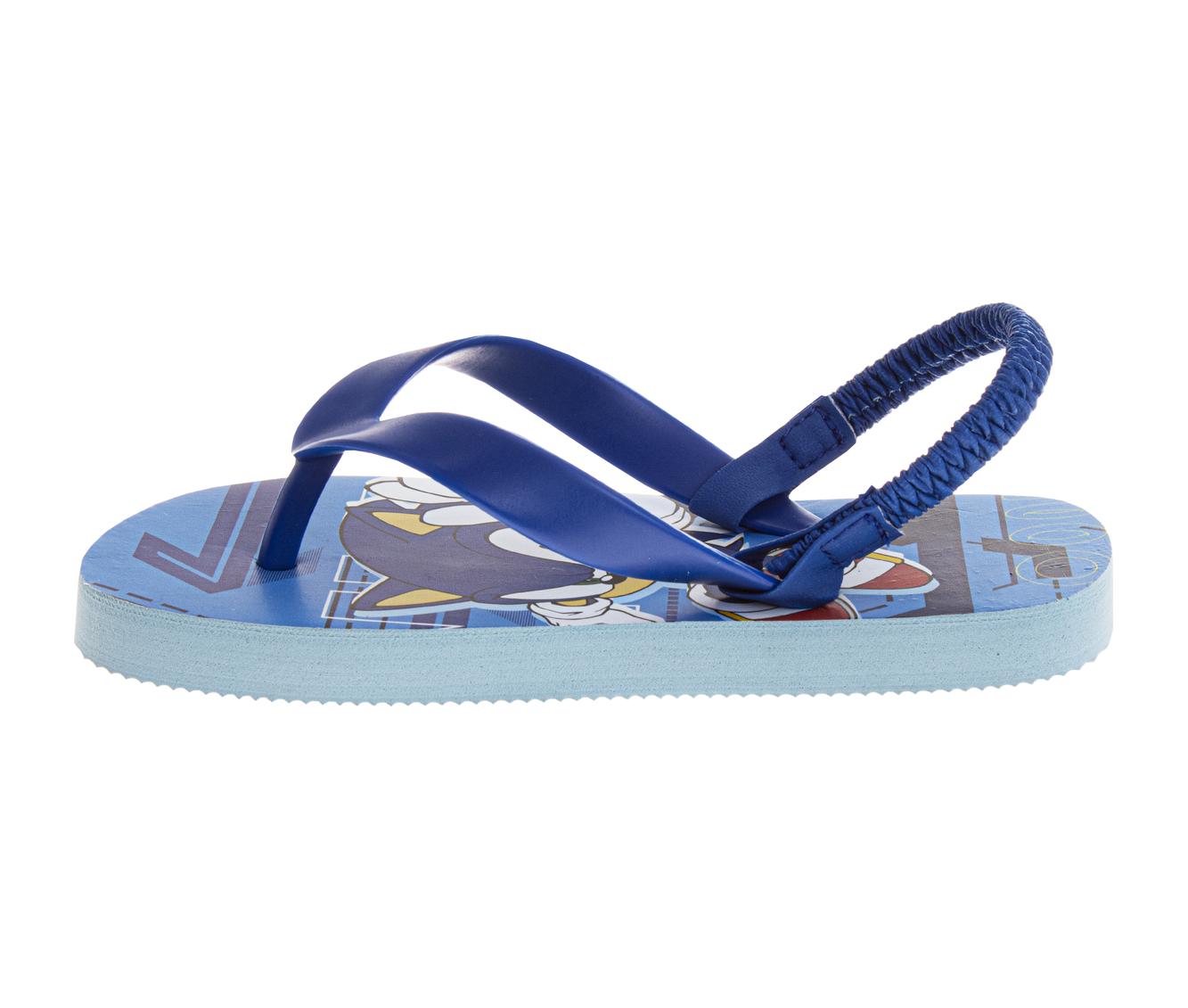 Josmo Sonic the Hedgehog Flip Flop Sandal Water Shoes - Beach Slides SlipOn Thong FlipFlops Sandals for Boys (5-10 Toddler 11-12)