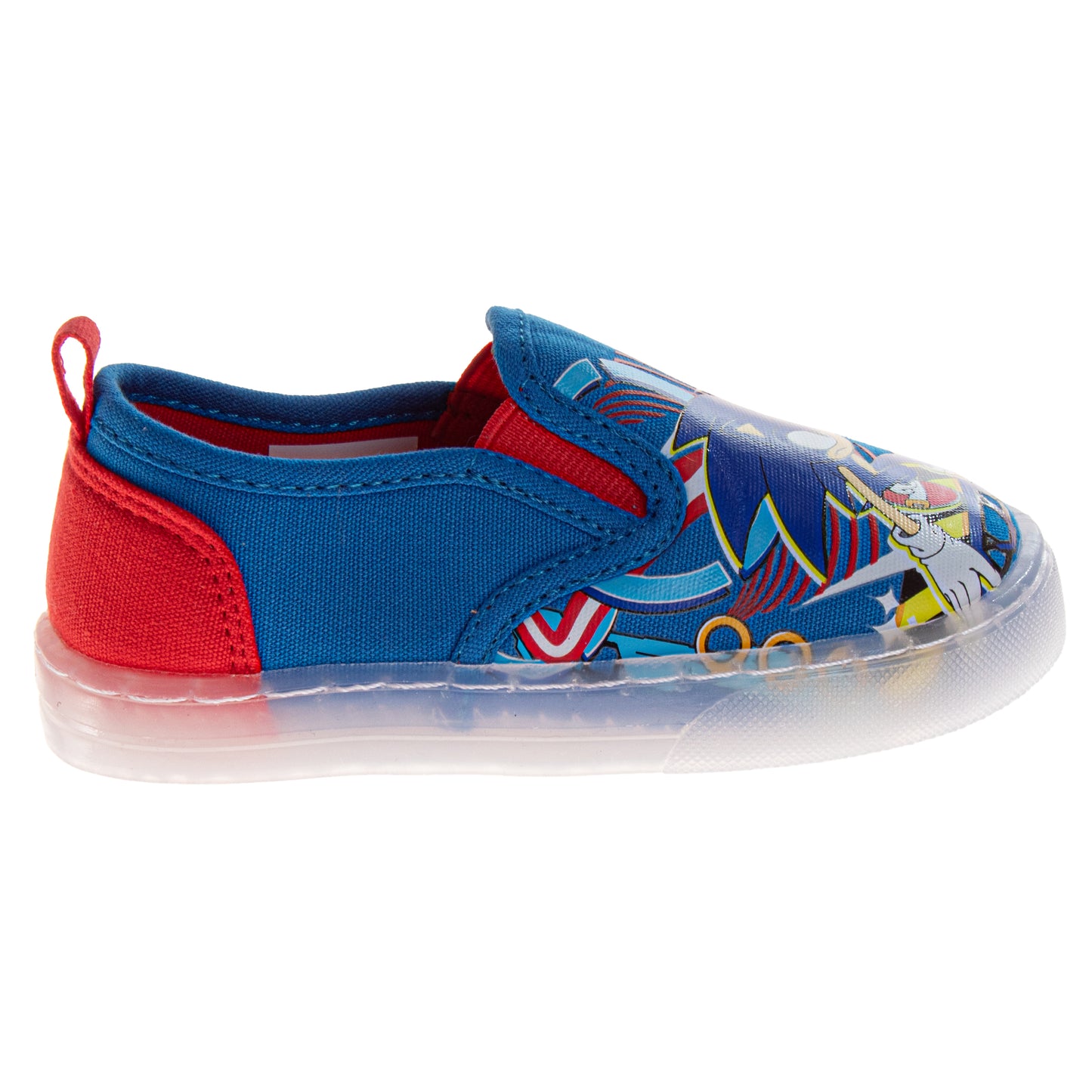 SEGA Sonic the Hedgehog Boys Light-Up Slip-On Canvas Sneakers (Toddler)