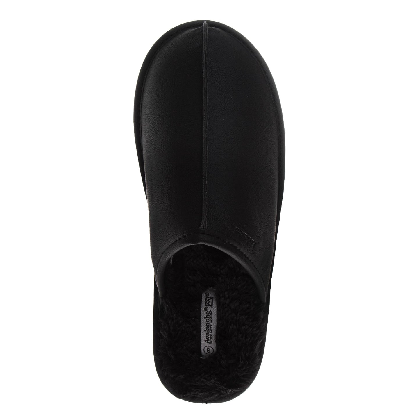 Avalanche Faux Leather Slippers Men's  Cozy Comfortable Warm House Shoes SlipOn Durable Sole (Adult)