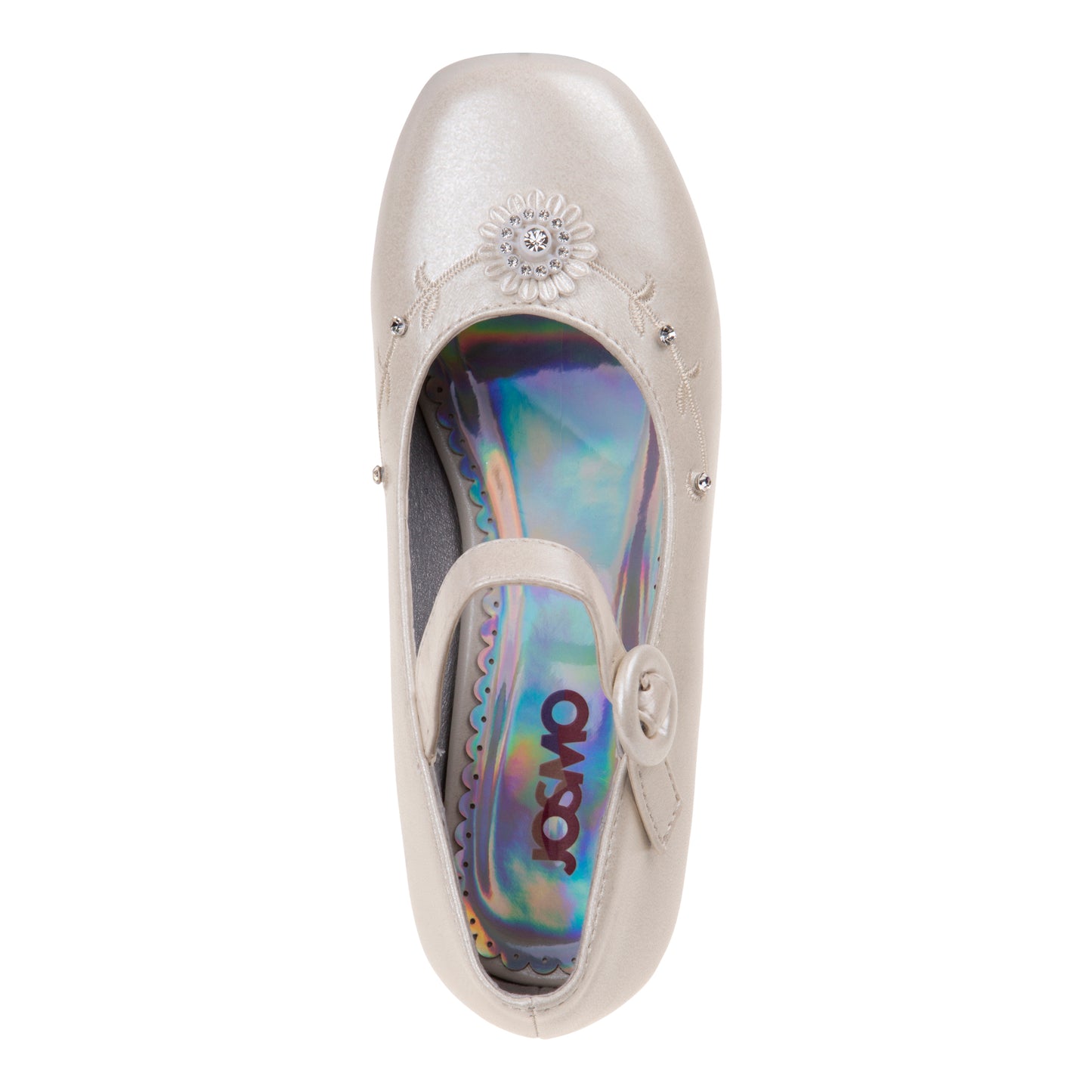Josmo Girls Dress Shoes with Low Heels:rMary Jane Flower Girl Wedding Party  (Little Kid )