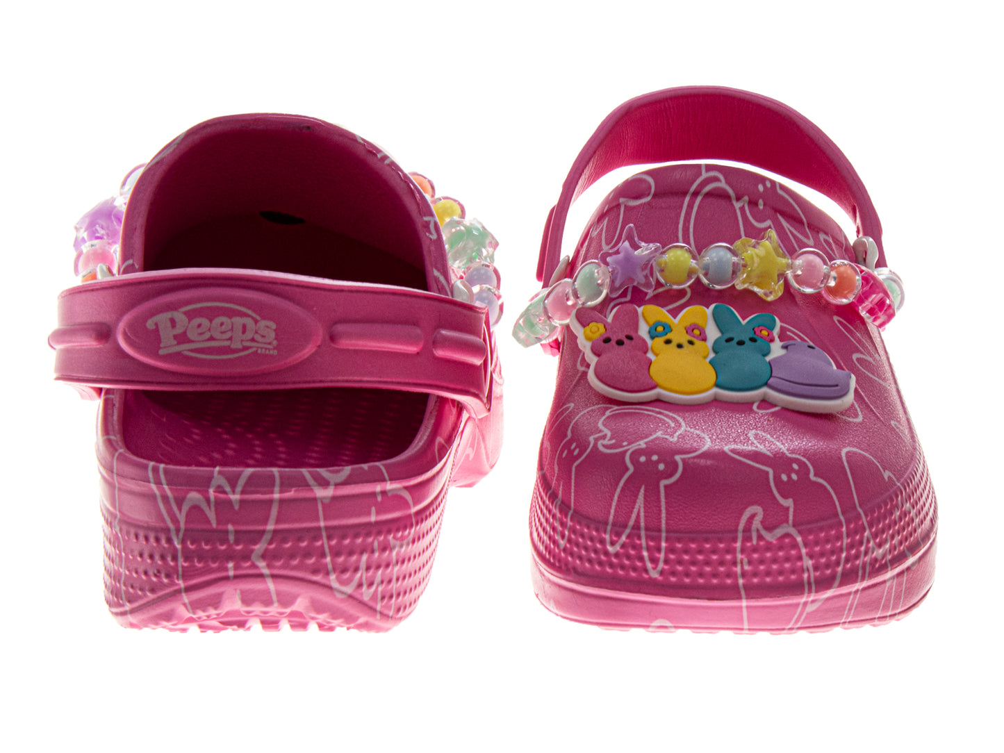 Peeps Girls'Clogs - Lightweight Comfort Casual Dual Size (Little Kids/ Big Kids)