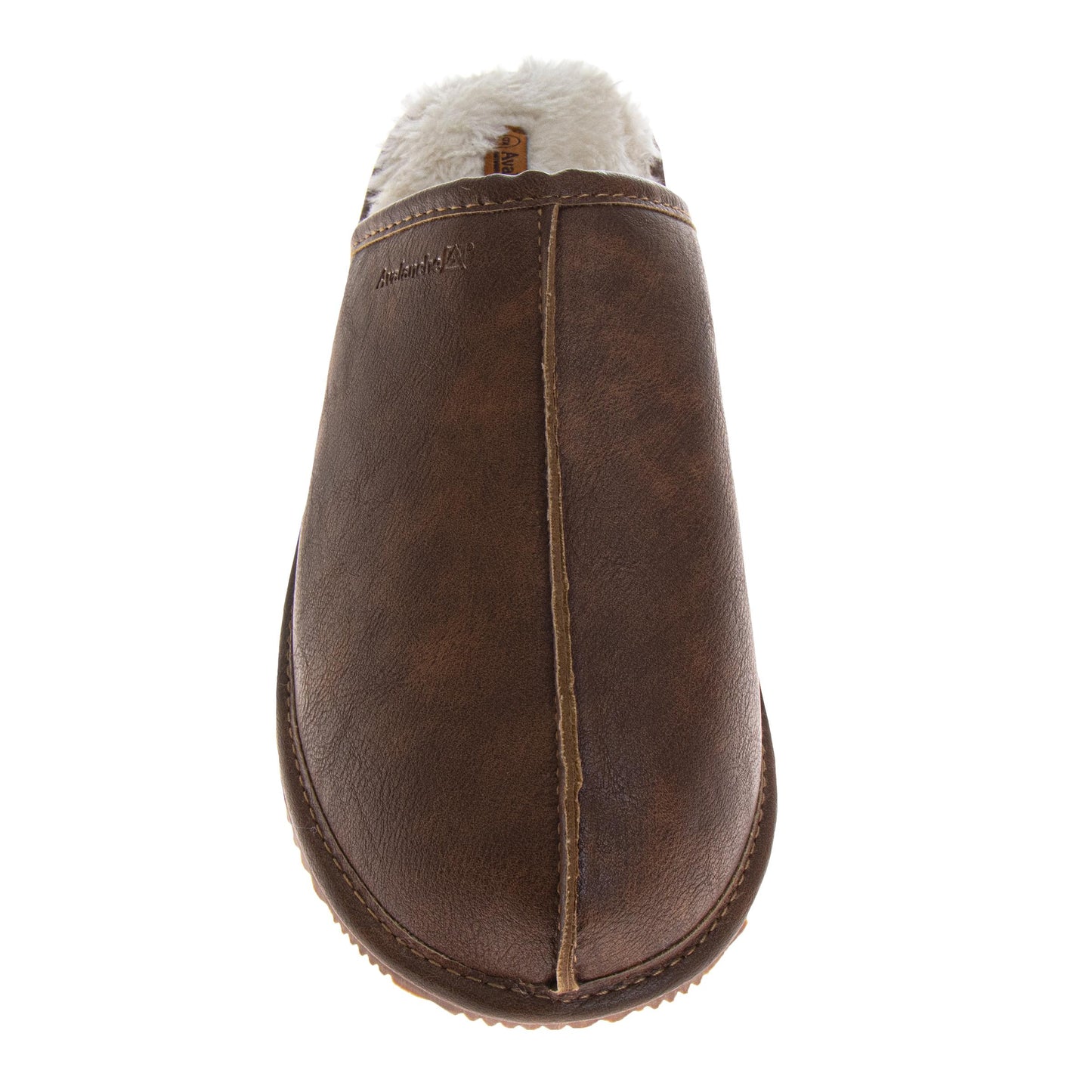 Avalanche Faux Leather Slippers Men's  Cozy Comfortable Warm House Shoes SlipOn Durable Sole (Adult)