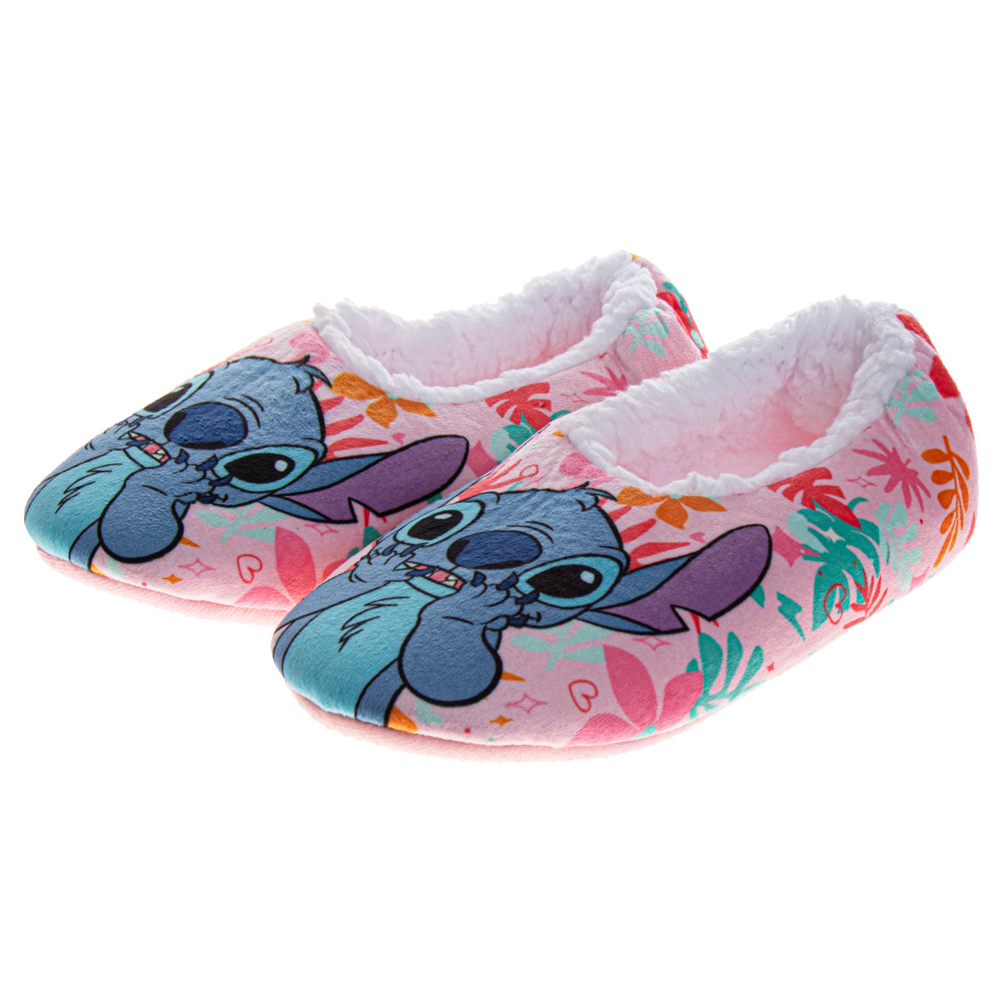 Disney Stitch Slippers for Women's  Stitch Design Multicolor Comfy Cushioned Warm (Women’s / Adult)