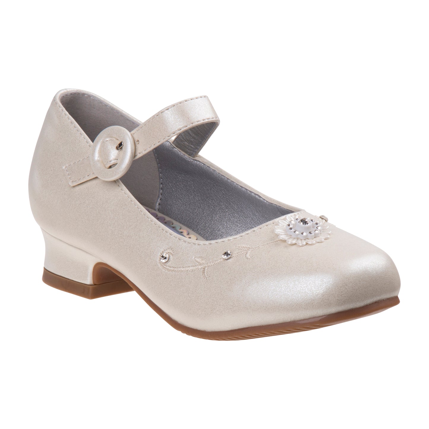 Josmo Girls Dress Shoes with Low Heels:rMary Jane Flower Girl Wedding Party  (Little Kid )