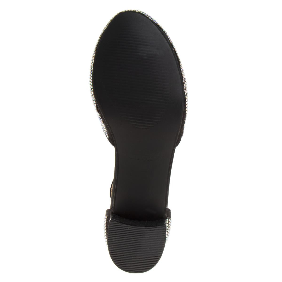 Badgley Mischka Block Heeled Dress Shoes Big Kids'  Elegant Stylish Formal Wear Comfort Block Heel Sparkle Detail (Toddler)