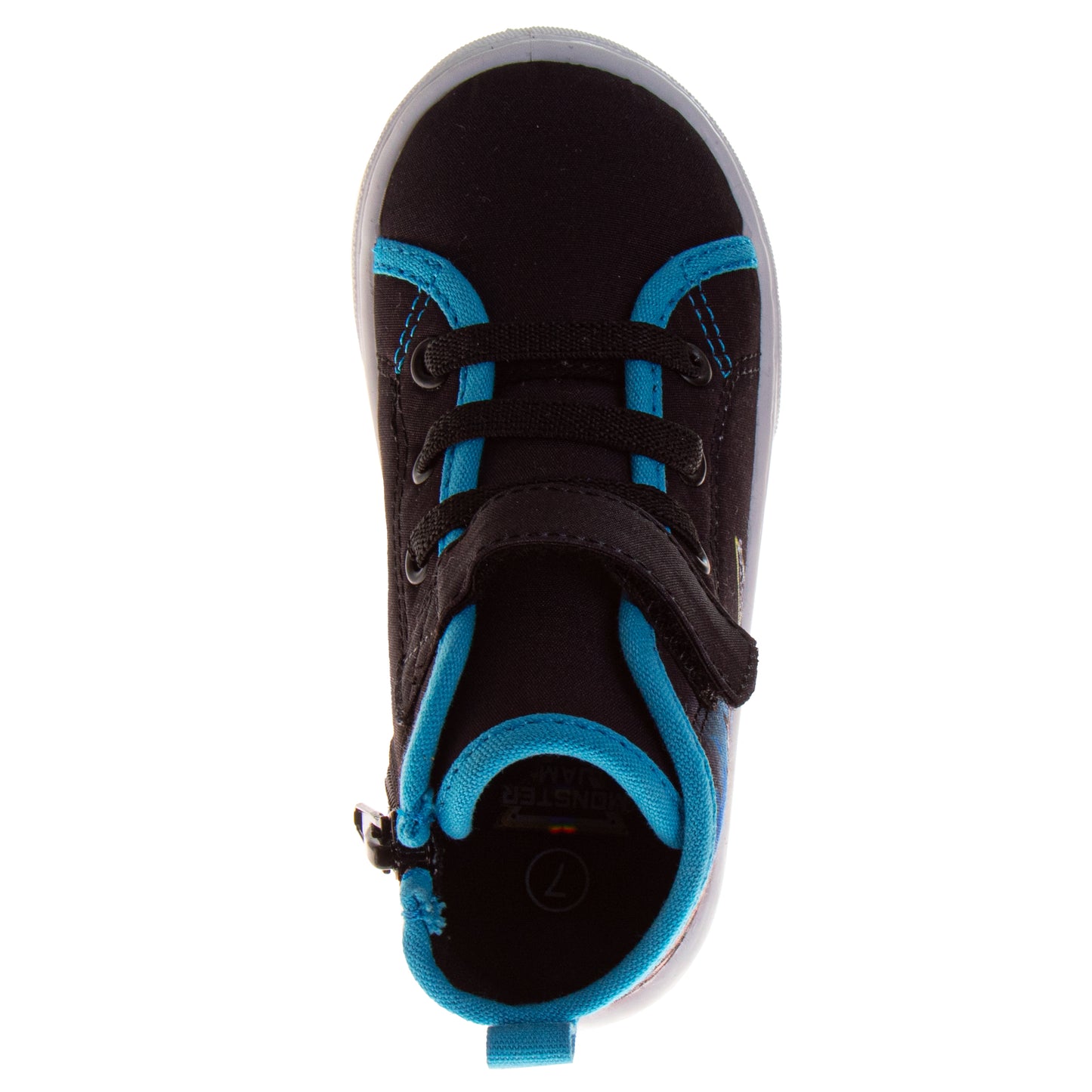 Monster Jam Canvas HighTop Sneakers Kids  Durable Rugged Tread LaceUp Style Action Ready Ankle Support (Toddler / Little Kid)