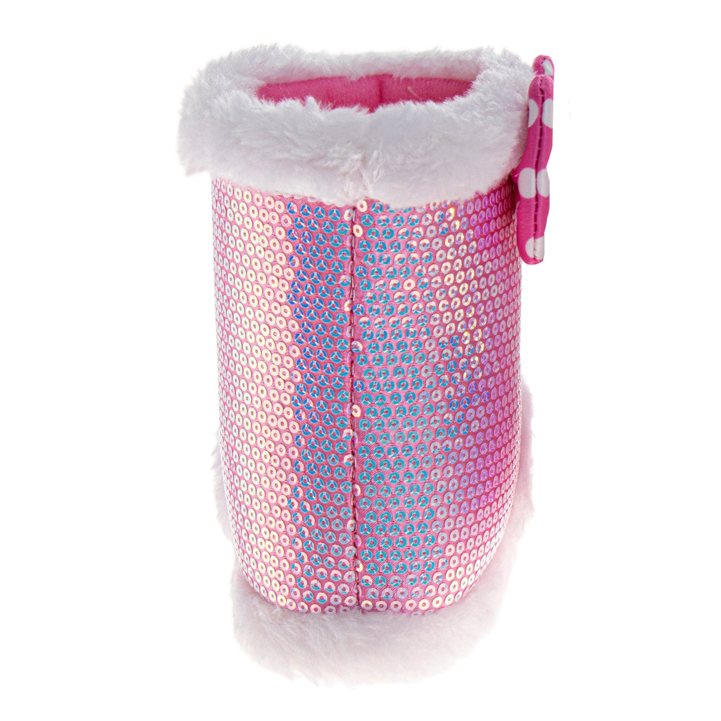 Disney Slippers Booties Minnie Mouse Warm Fluffy House Slippers for Girls (Toddlers)