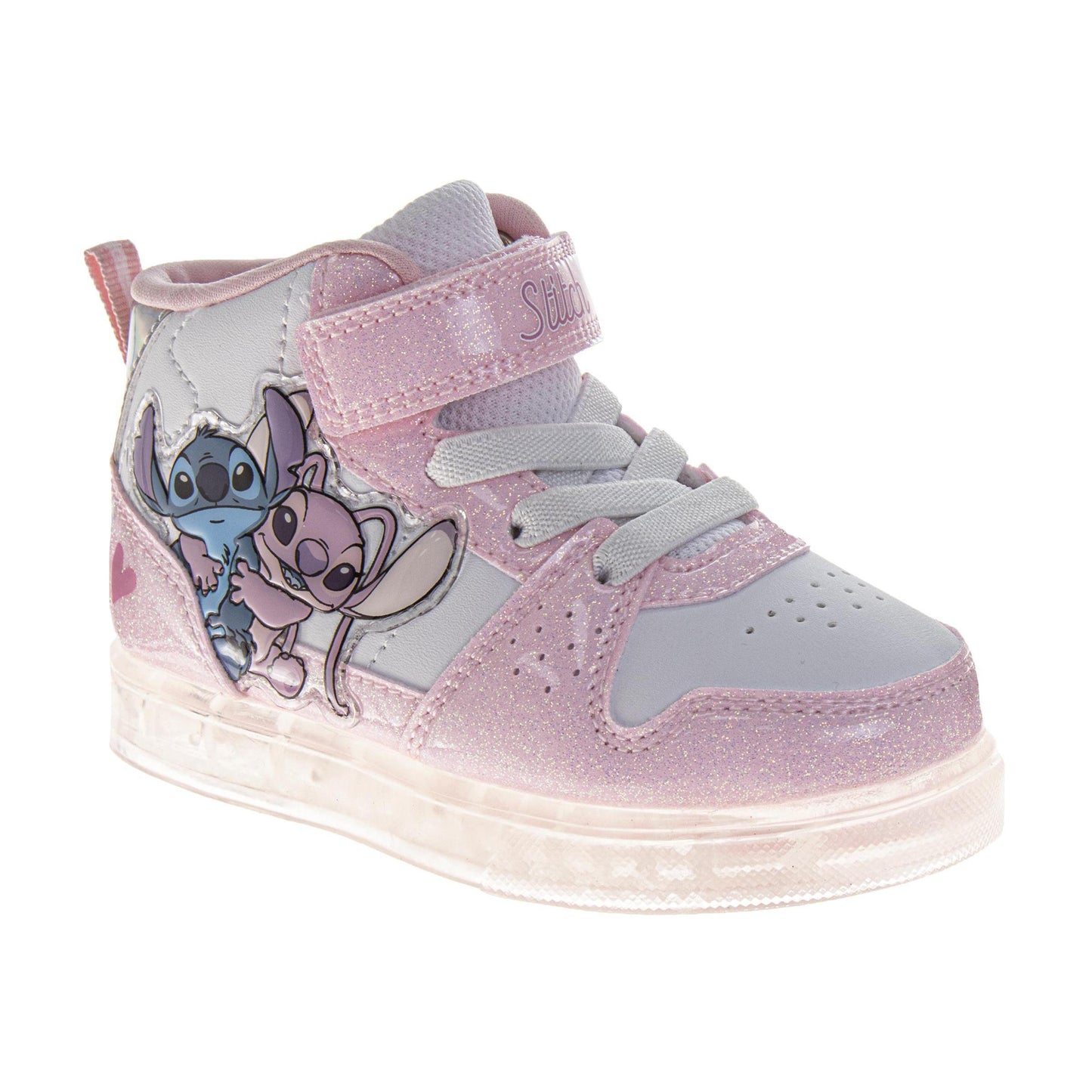 Disney Stitch High Top Sneakers Boys  Alien Design Casual Durable Canvas LaceUp Style Skate Look (Toddler / Little Kid)
