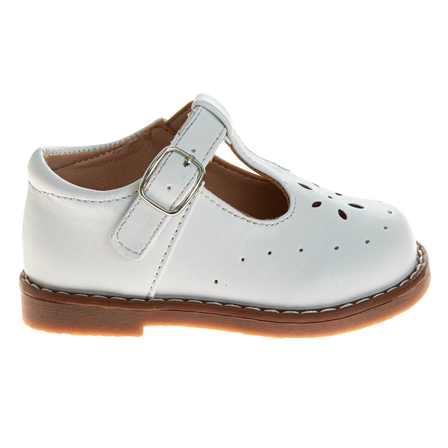 Josmo Unisex Boys Girls' Walking Shoes Hard Sole T-Strap Mary Janes (Infant/Toddler)