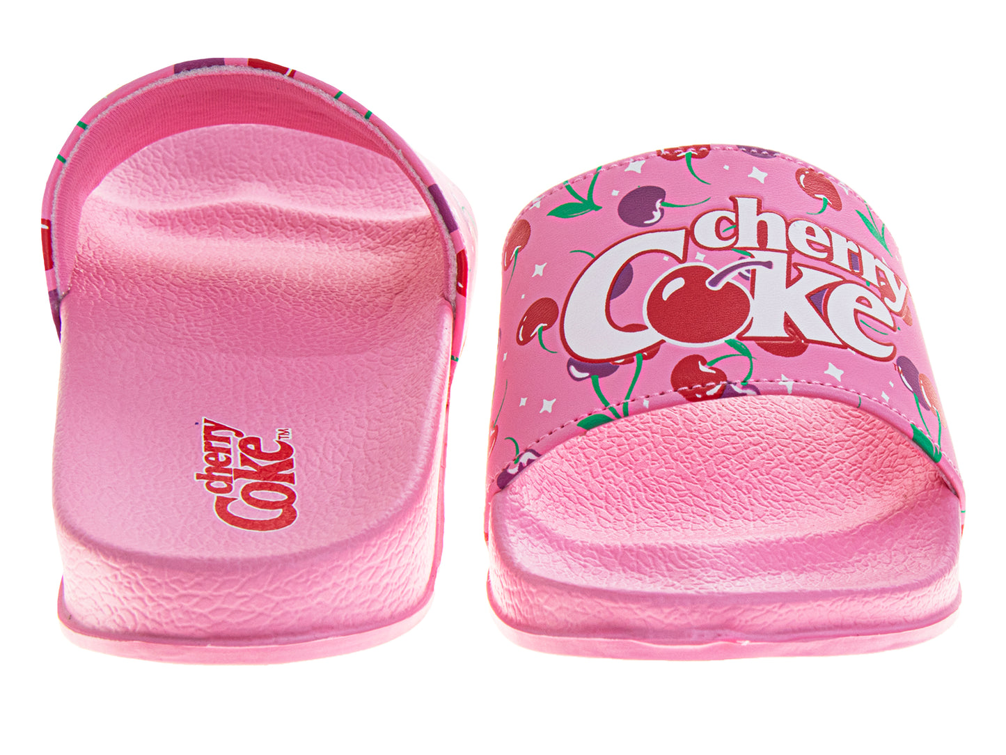 CocaCola Cherry COKE Casual Slides for Women  Comfortable QuickDry Beach Pool Summer Sandals (Adult)