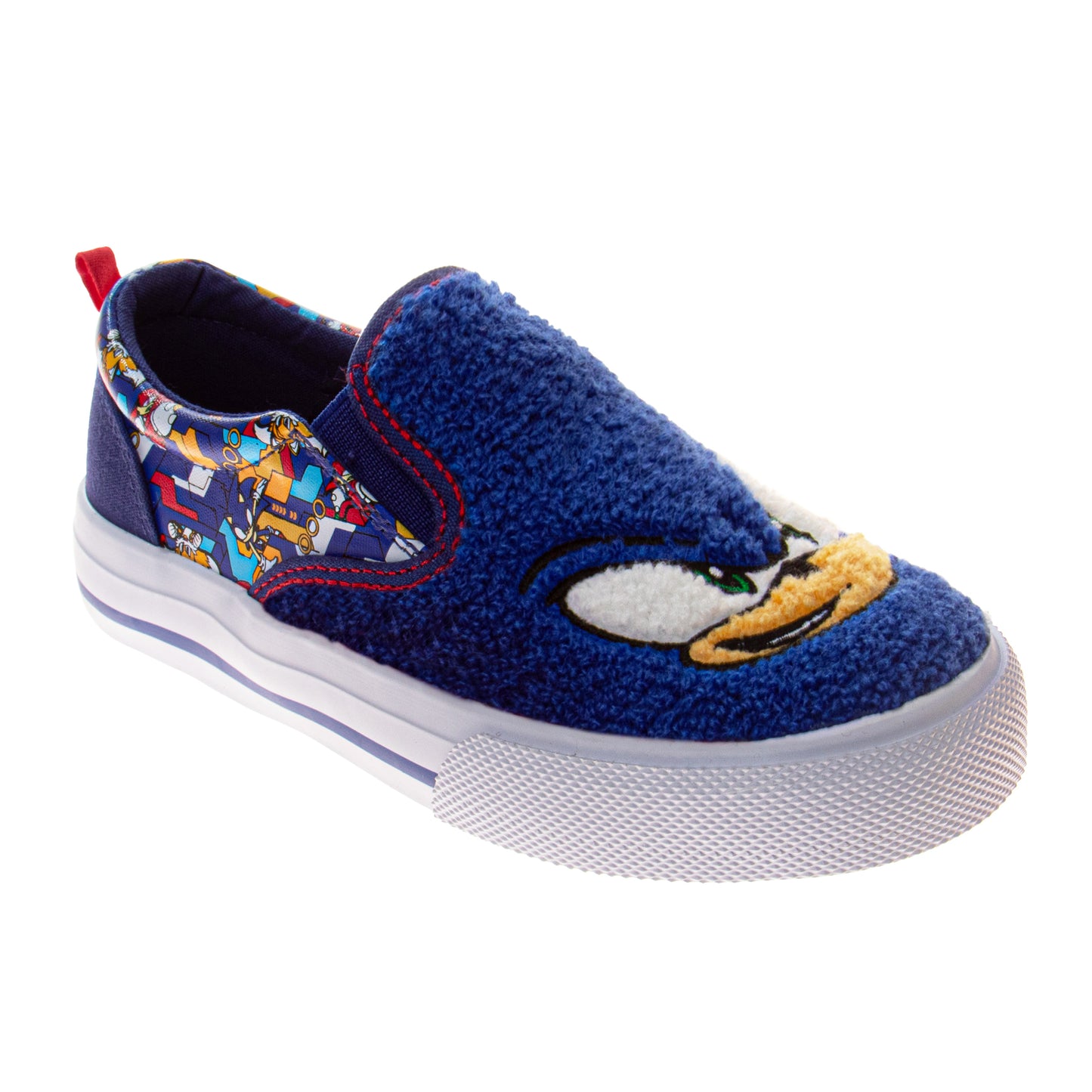 Sonic the Hedgehog Boys Mismatched Slip-On Canvas Sneakers Featuring Sonic and Knuckles (Toddler / Little Kid)