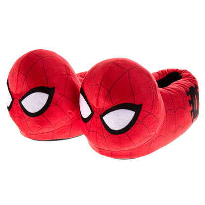 Marvel Spiderman Men's Slippers  Cozy, Plush, and Fun House Shoes (Adult)