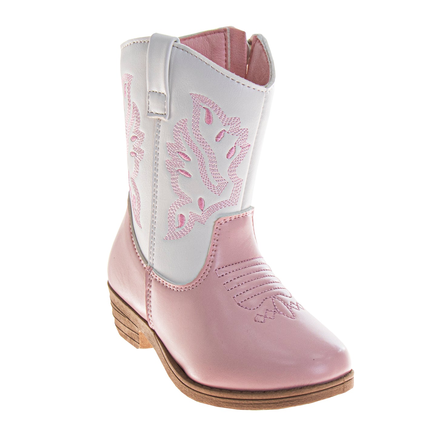 Laura Ashley Girls' Western Boots  Stylish TwoTone with Embroidered Detail (Toddler / Little Kid)