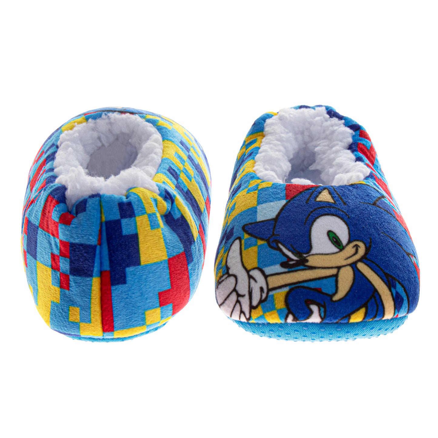 SEGA Sonic The Hedgehog Slippers for Boys  Sonic Design Warm Padded Sole Comfy SlipOn (Toddler / Little Kid)