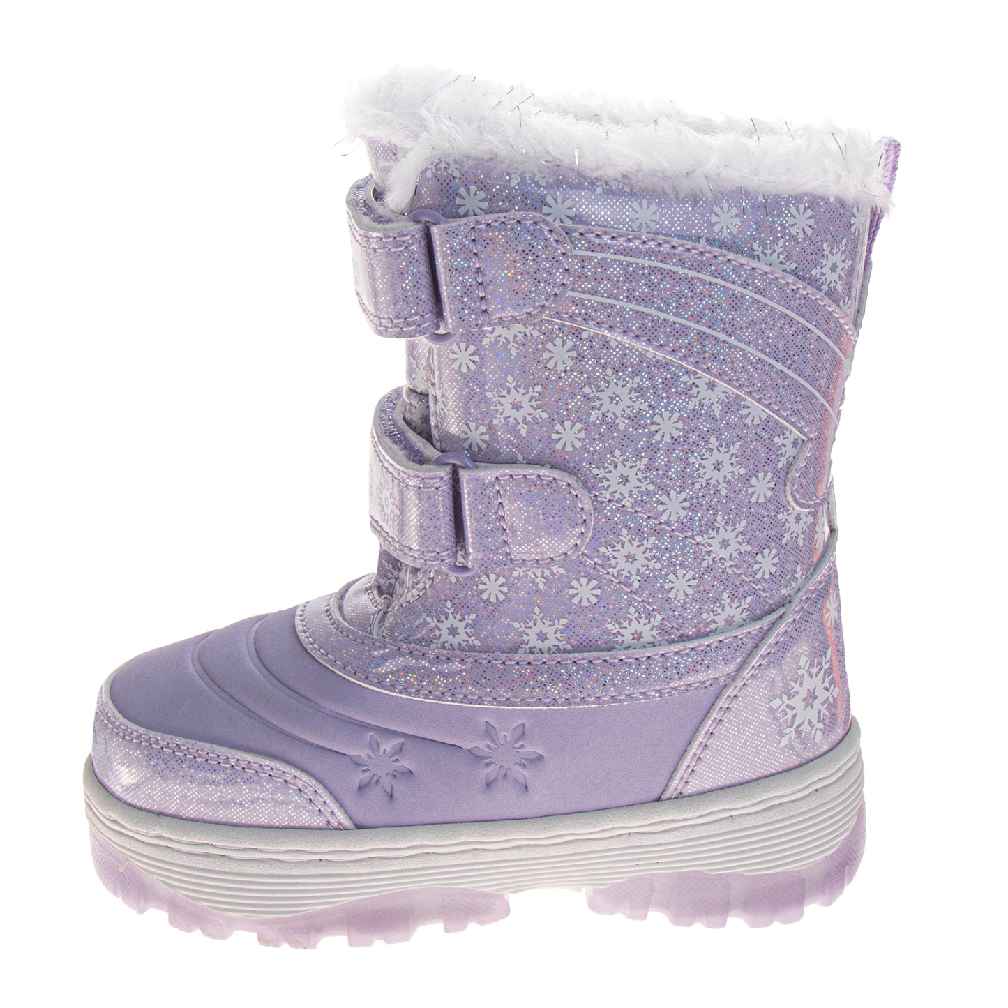 Disney Frozen Elsa and Anna Design Snow Boots Girls  Warm Lined Water Resistant Winter Ready Glitter Detail Toggle Closure (Toddler / Little Kid)