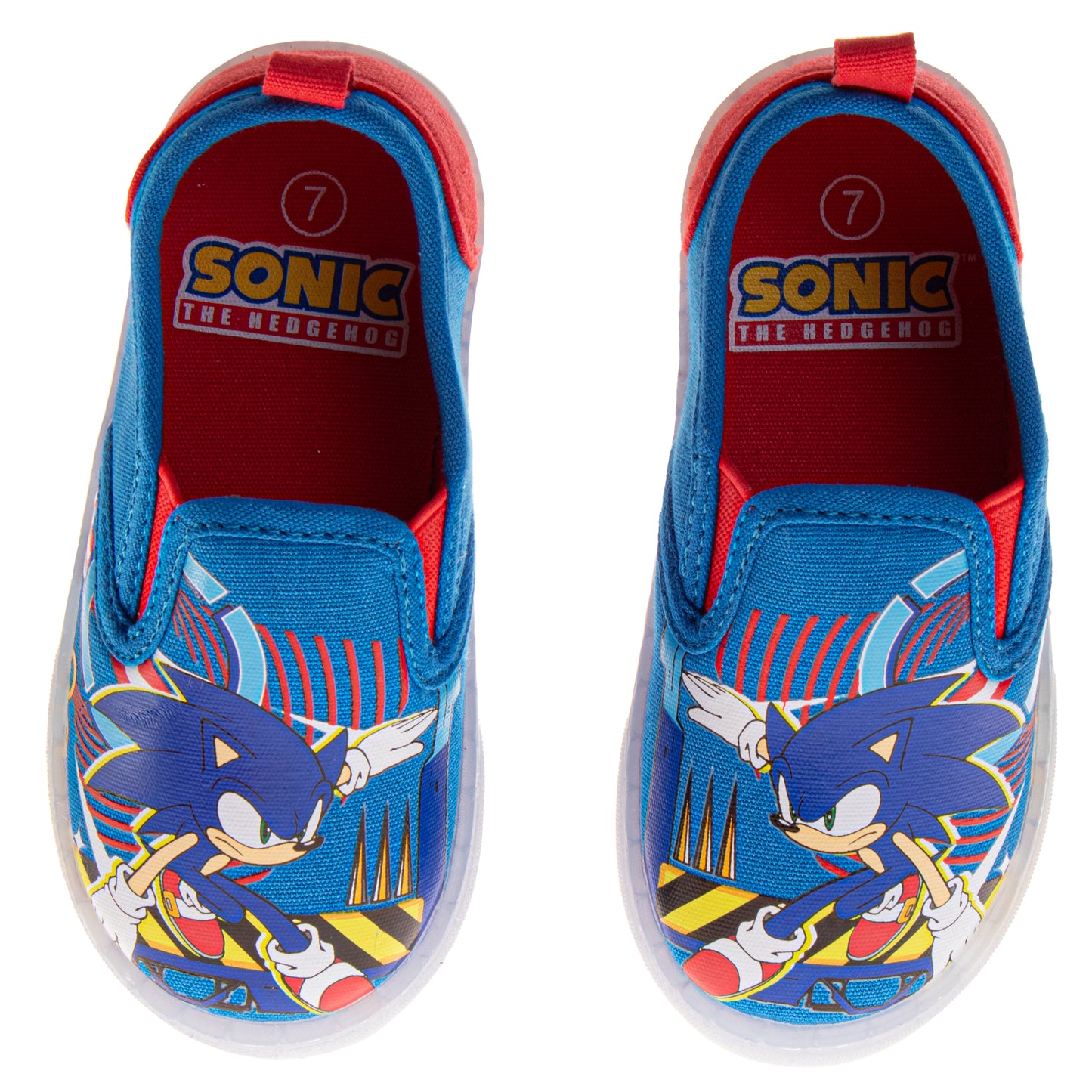 SEGA Sonic the Hedgehog Boys Light-Up Slip-On Canvas Sneakers (Toddler)