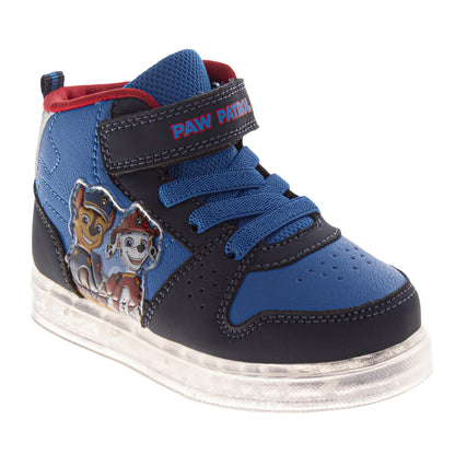 Paw Patrol Boys Light-Up High Top Sneakers Featuring Marshall and Chase (Little Kid)