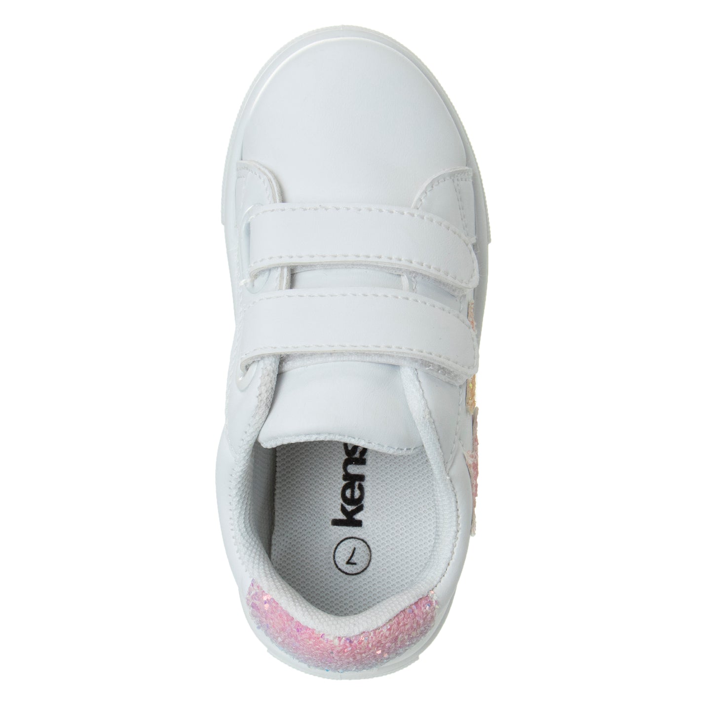 Kensie Girl Glittery Casual Sneakers Girls'  Easy Hook & Loop Stylish Everyday Wear Comfort Fit Fashionable (Little Kid / Toddler)
