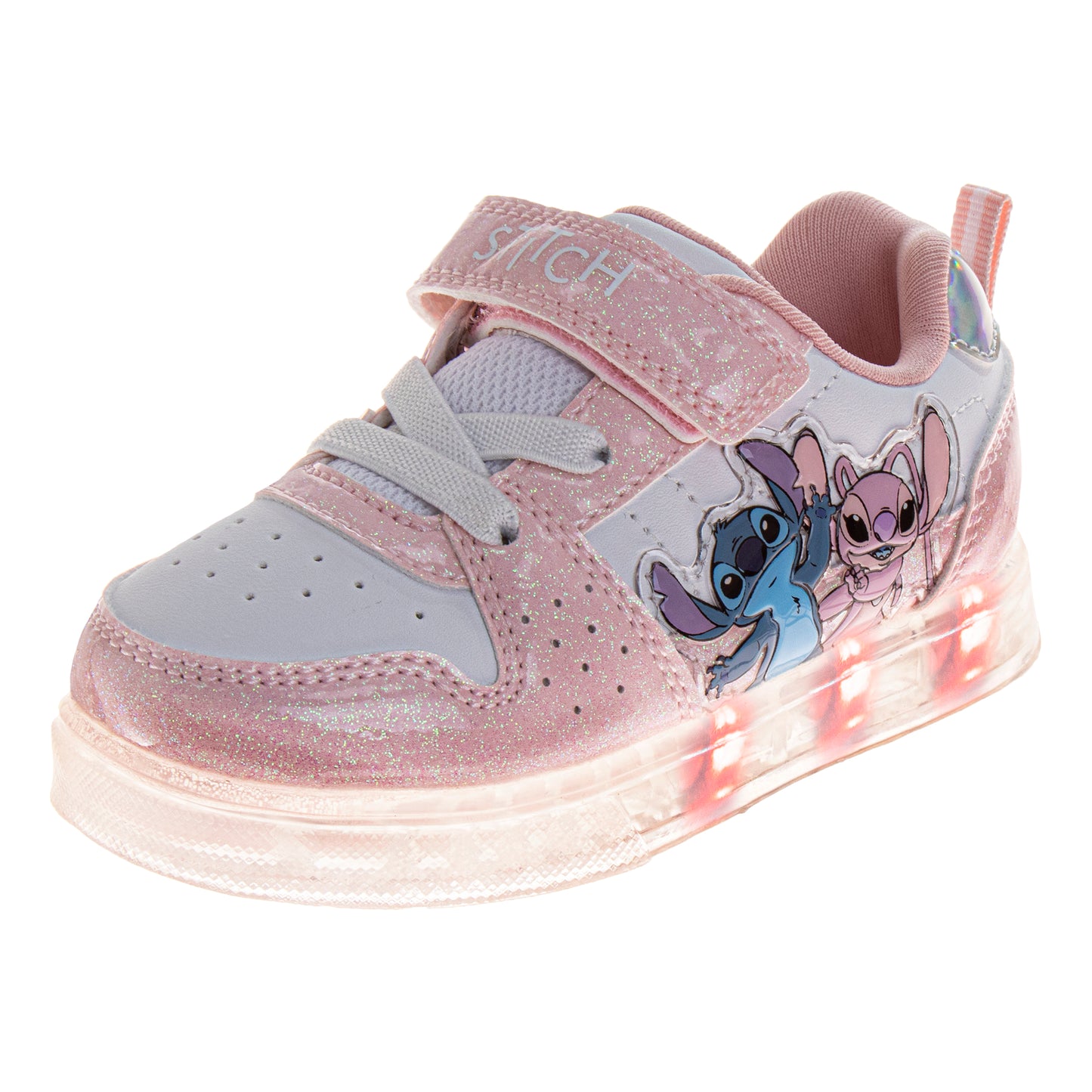Disney Stitch Design Sneakers Girls  Cute Alien Casual Style Comfortable Fit Durable Tread Easy Wear (Toddler / Big Kid)