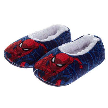 Marvel SpiderMan Slippers for Boys  Cozy Padded Home Use Soft NonSlip (Toddler / Little Kid)
