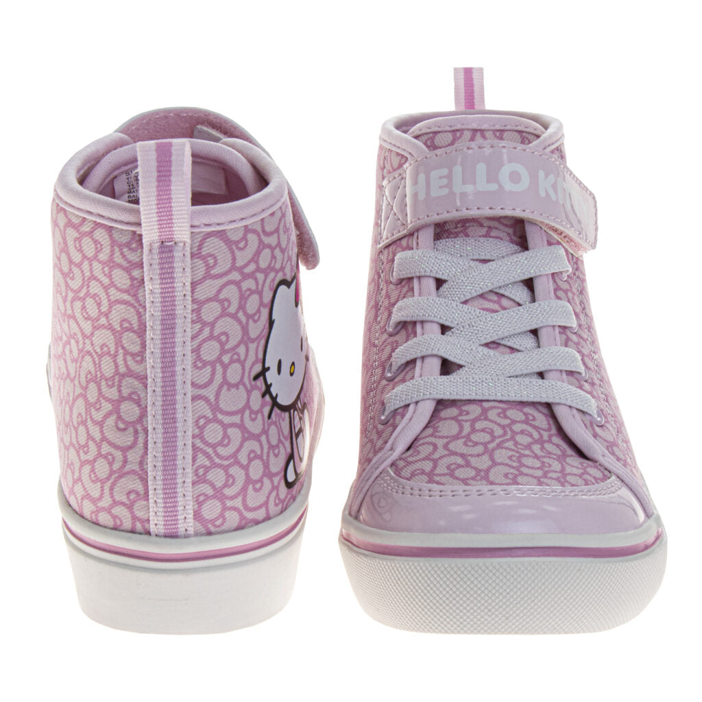 Sanrio Hello Kitty Sneakers for Girls  High Top Casual Comfortable Durable (Toddler / Little Kid)
