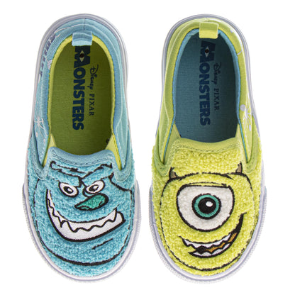 Disney Pixar Monsters Inc. Boys Mismatched Slip-On Canvas Sneakers(Toddler / Little Kid)