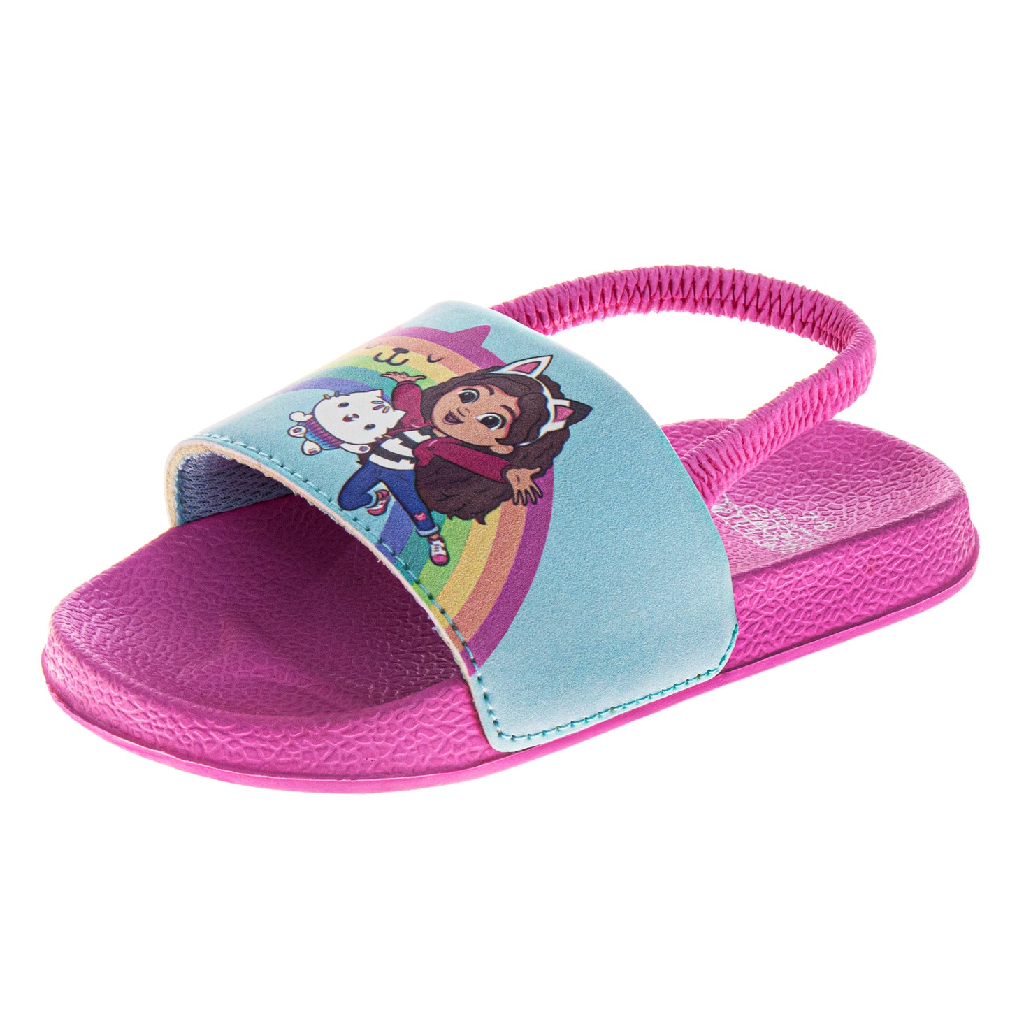 Gabby’s Dollhouse Girls Dual Size Slide Sandals Featuring Gabby and Cakey (Toddler / Little Kid)
