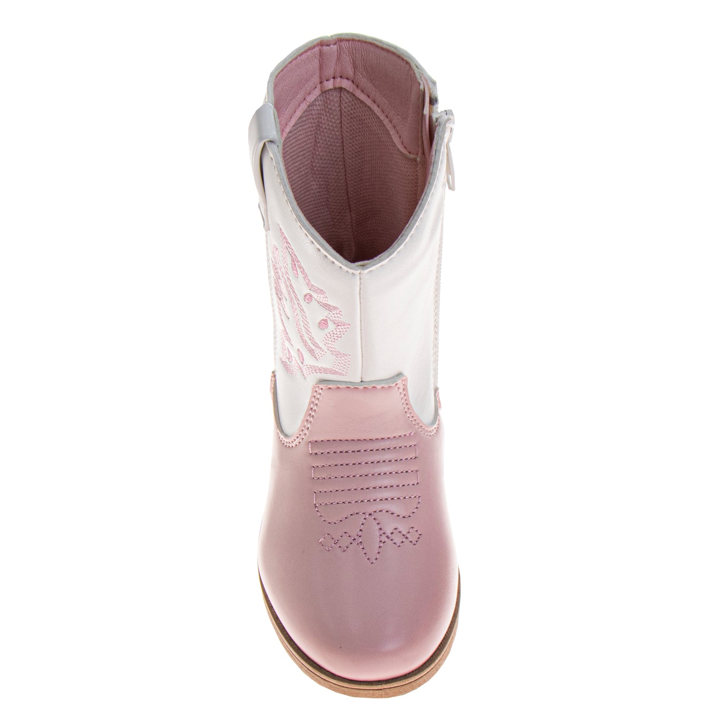 Laura Ashley Girls' Western Boots  Stylish TwoTone with Embroidered Detail (Toddler / Little Kid)