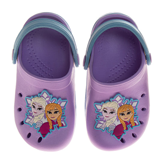 Frozen Girls Elsa & Anna Slip-On Clogs with Back Strap (Toddler)