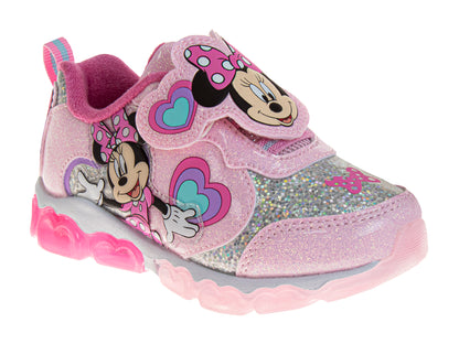 Disney Minnie Mouse Hook and Loop Glitzy Girls Sneakers (Toddlers)