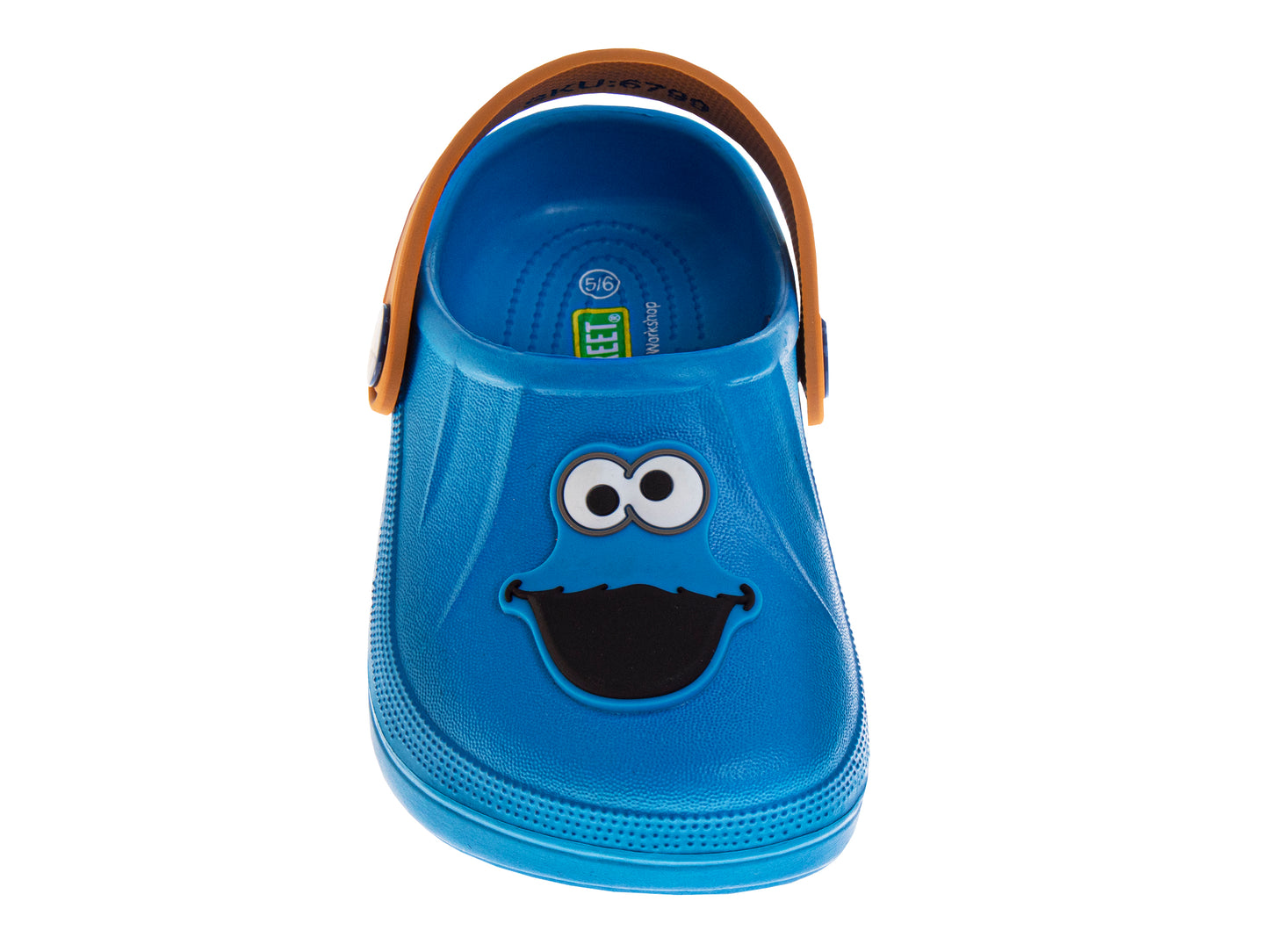 Sesame Street Cookie Monster Character Boys' Clogs Dual Size Comfort Closure ( Toddler/Little Kids)