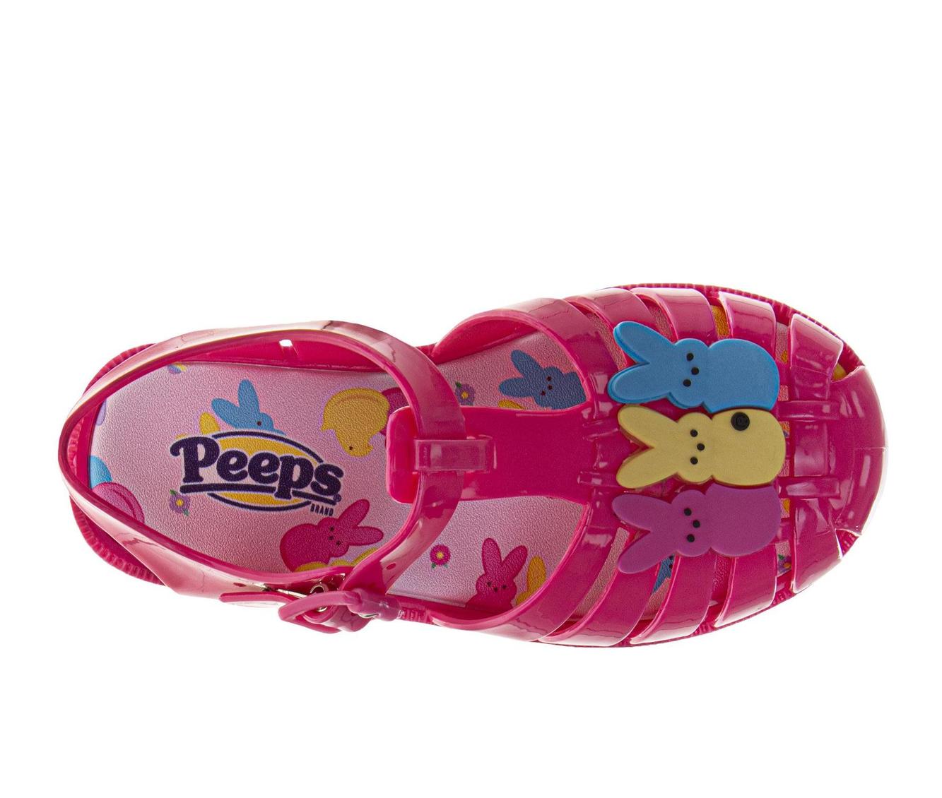 Peeps Jelly Sandals for Girls' - Waterproof Slip-On Casual Comfortable Dual Size (Toddler / Little Kid)