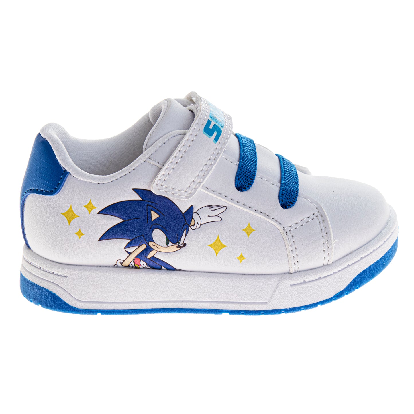 Sonic the Hedgehog Boys Court Sneakers with Hook and Loop Closure (Little Kid)