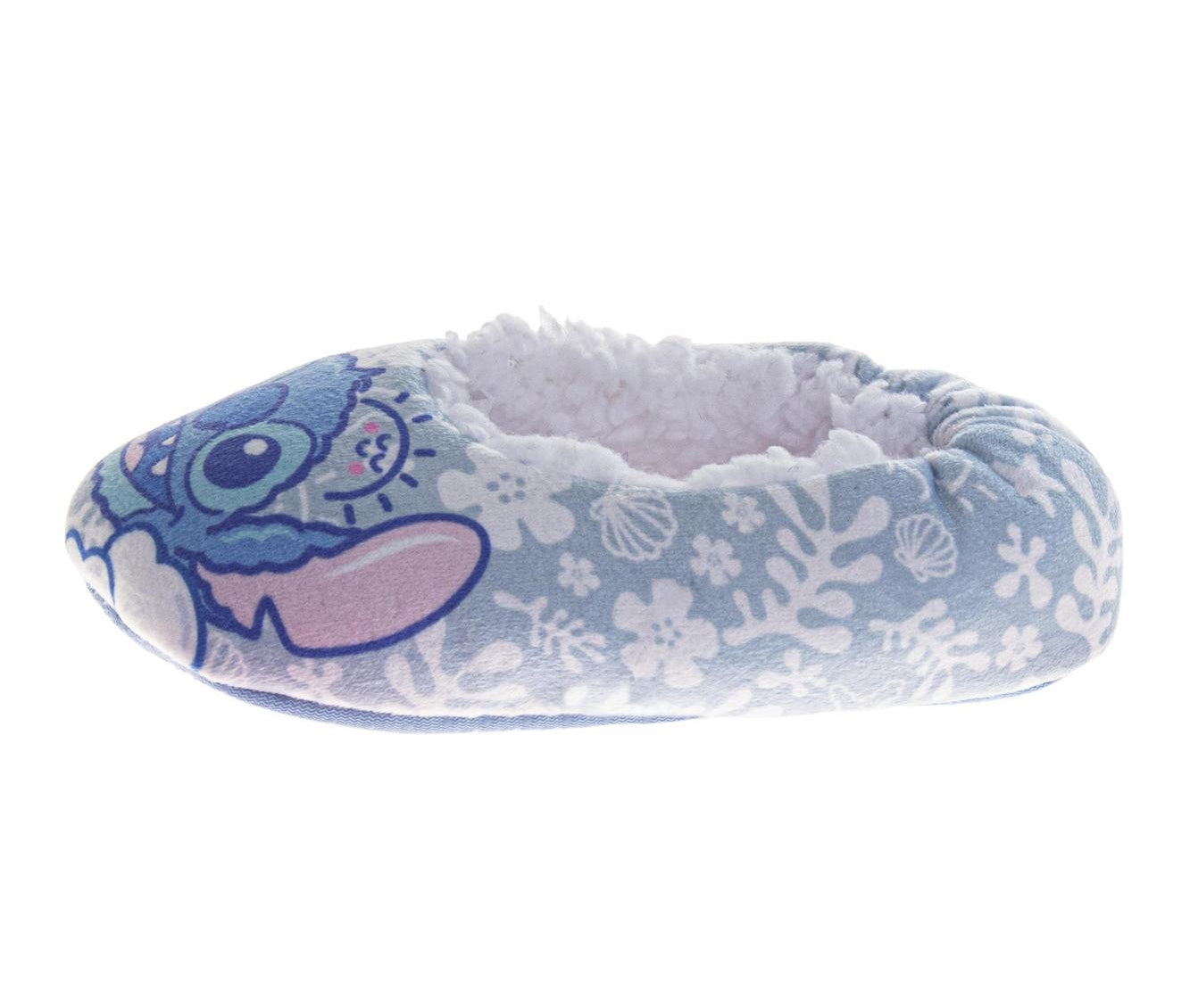 Disney Stitch Slippers for Girls  Stitch Design Blue Warm Soft Fleece Padded Sole (Toddler / Little Kid)