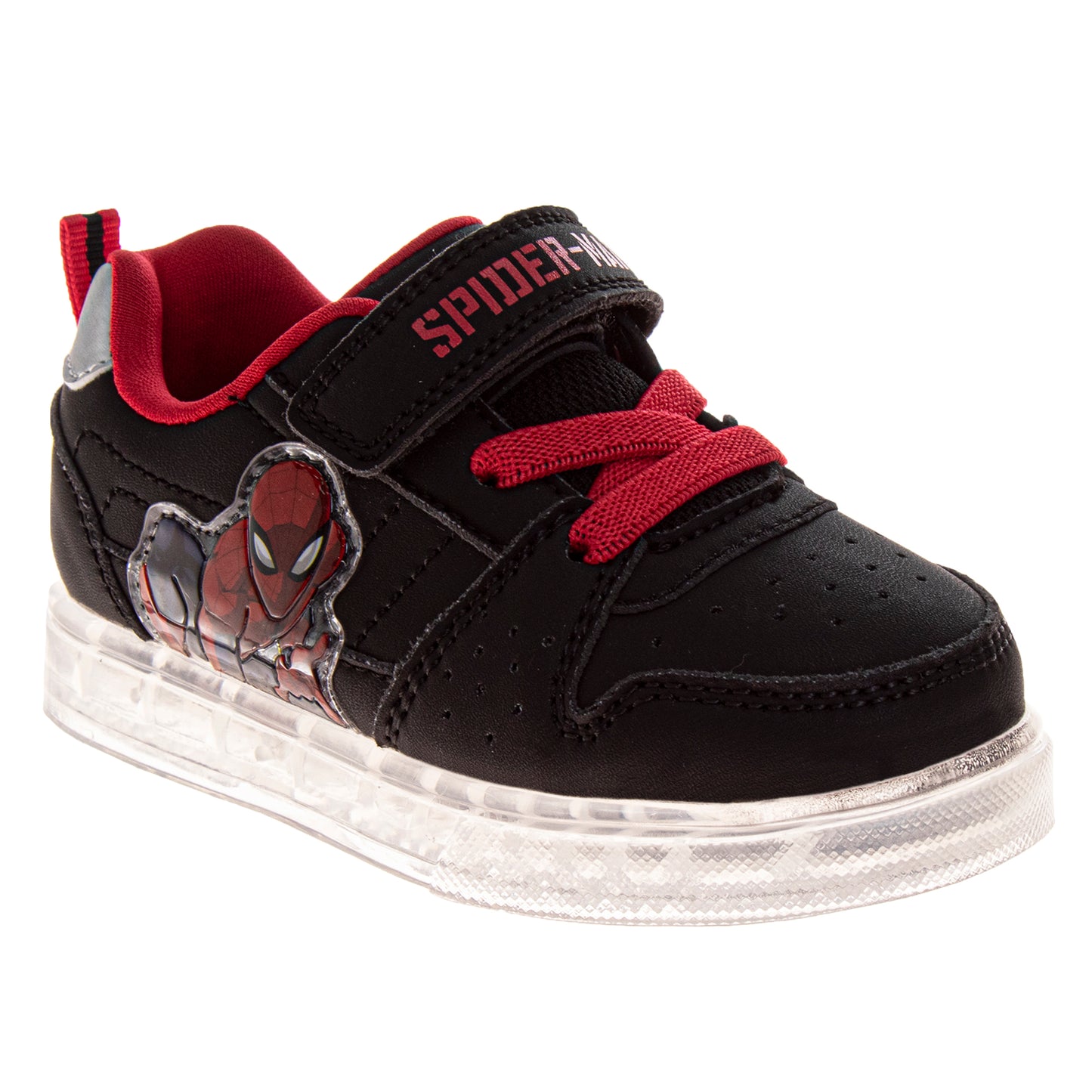 Marvel Spiderman Sneakers Boys  Comfortable WebSlinger Lightweight Padded Insole Velcro Closure (Toddler / Little Kid)