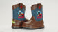Sesame Street Elmo & Cookie Monster Toddler Cowboy Boots, Side Zip Western Boots for Boys (Infant/Toddler)